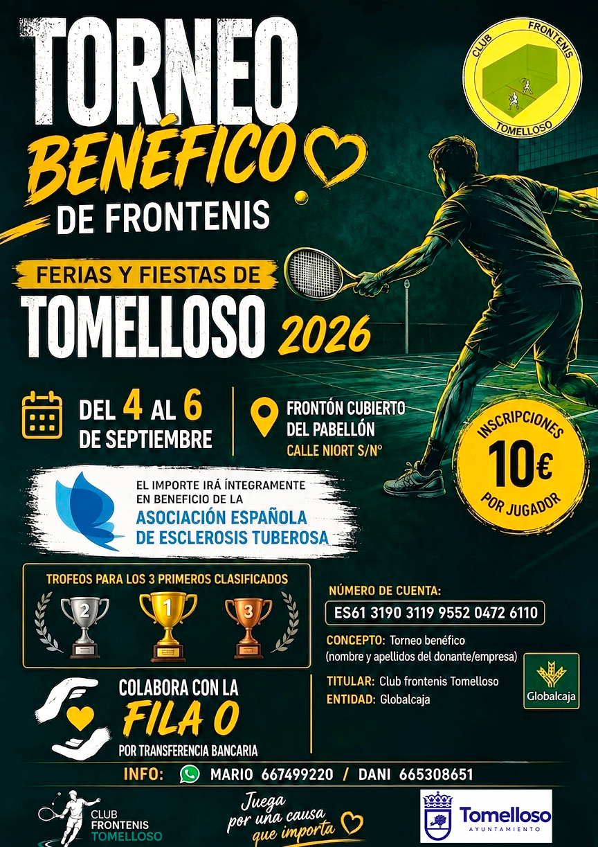 Torneo Benéfico de Frontenis en Tomelloso
